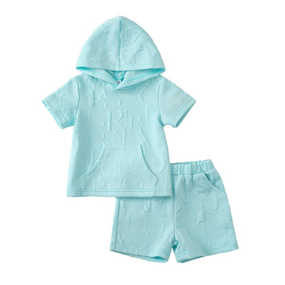 Toddler Baby Boy Clothes Summer Outfits Short Sleeve Hooded T Shirt Tops Casual Shorts Set 2Pcs Little Boy Clothes