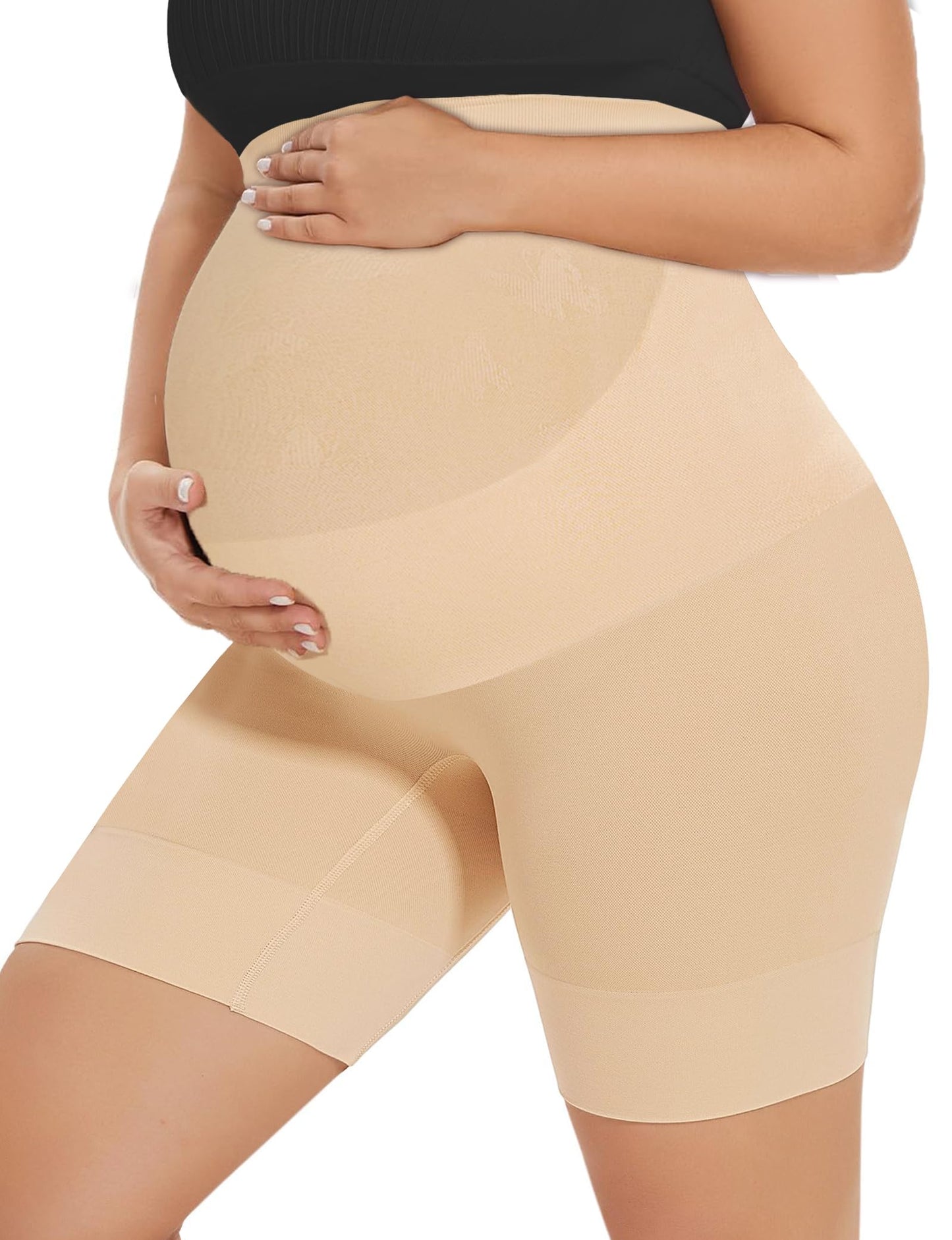 KIM S Shape Your Bump Seamless Maternity Shapewear for Dress, Pregnancy Postpartum Prevent Chafing Support-Underwear