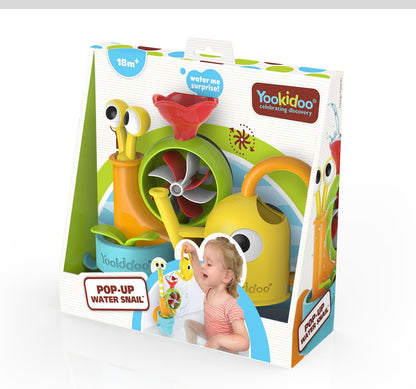 Yookidoo Watering Can Baby Bath Toy (Ages 1-3) Spinning Lady Bug & Tipping Bird Toy with 3 Moving Pieces (Mold Free) - Attaches to Tub Wall for Easy Toy Holder and Storage - for Toddler Bath Time
