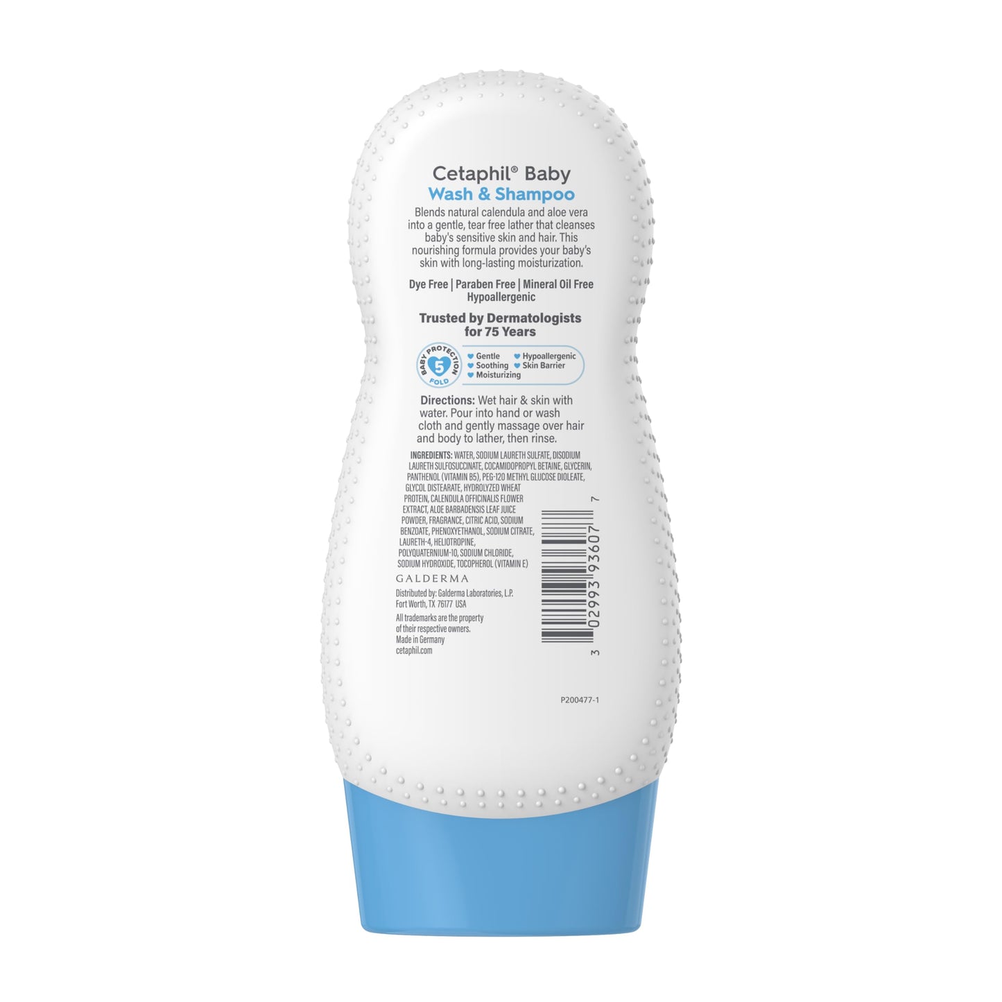 Cetaphil Baby Wash & Shampoo Plus Body Lotion, Healthy Skin Essentials, Head to Toe Hydration for up to 24 Hours, for Delicate, Sensitive Skin, 2-Pack,White