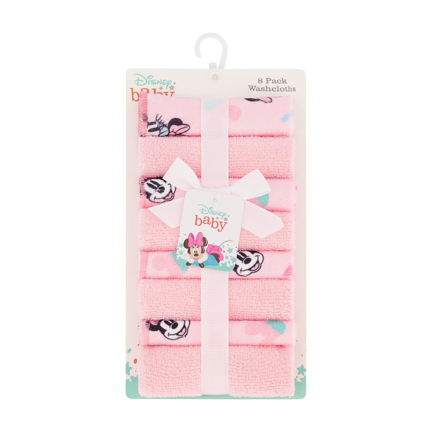 Disney Hooded Baby Towel and Baby Washcloths | Nursery Character Baby Towels and Washcloths | 2 Baby Bath Towels and 8 Washcloths for Baby Girls or Boys