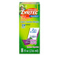 Zyrtec Children's 24 Hour Allergy Relief Syrup, 5 mg Cetirizine Hydrochloride Antihistamine, Kids Allergy Medicine for Indoor & Outdoor Allergy Relief, Dye- & Sugar-Free, Grape, 8 fl. oz