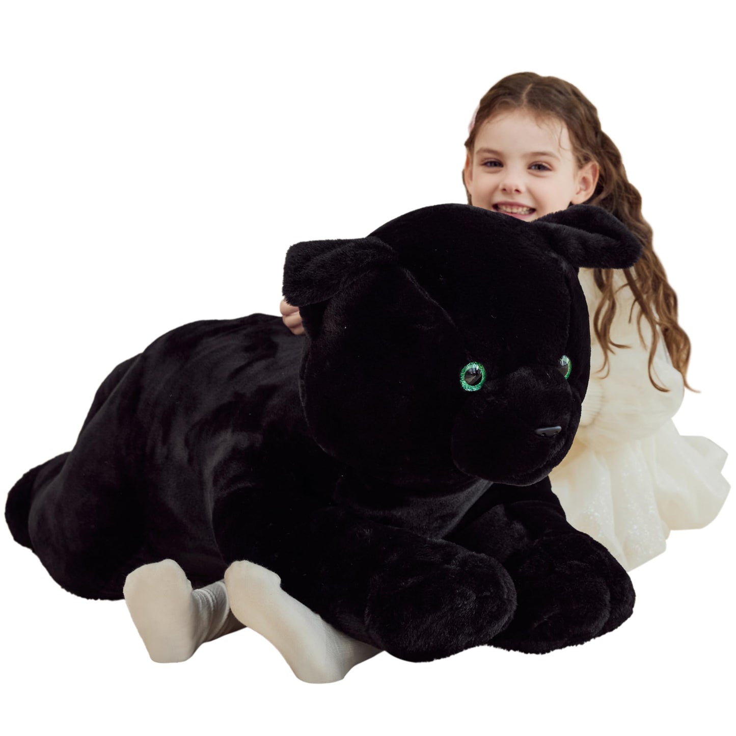 IKASA Giant Cat Stuffed Animal Plush Toy,Big Large Jumbo Soft Toys,30" Cute Huge Size Fluffy Plushy Fat Plushie,Gifts for Kids