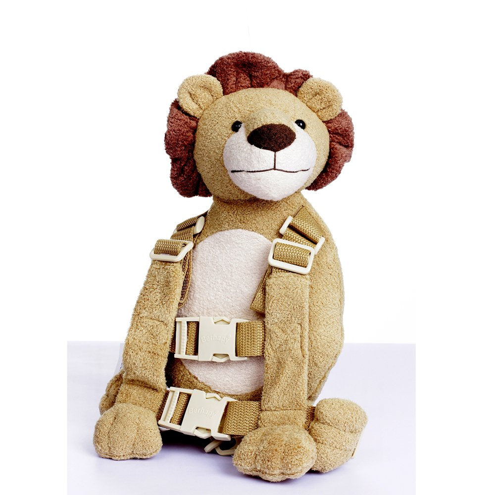 2 in 1 Lion Toddler Safety Harness Backpack Children's Walking Leash Strap（Yellow）
