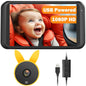 USB Baby Car Camera Plug-Play, 4.5" 1080P Easy Setup Backseat Camera with Flexible 360 Rotation, Clear Picture Rear Facing Car Seat Baby Monitor
