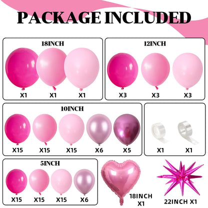 Pink White Balloon Arch Kit, Double Stuffed Pastel Pink Ivory White Balloon Garland, Baby Pink Cream White Balloons with 3pcs 18Inch Clear Balloons for Girls Birthday Baby Shower Party Decorations