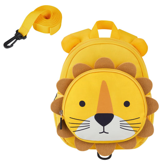 mommore Toddler Backpack for Boys 2-4, 3D Cartoon Mini Kids Travel Bag, Small Baby Backpack with Toddler Leash, Chest Buckle, Water-Resistant Pre-K Schoolbag, Dinosaur