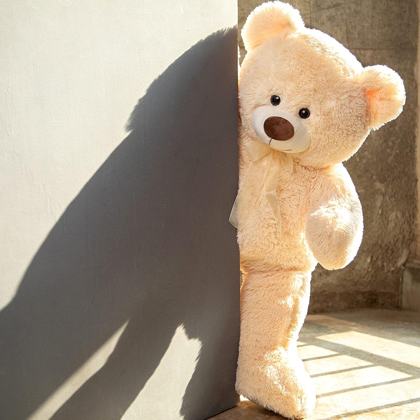 51 inch Big Teddy Bear Cute Giant Stuffed Animals Soft Plush Toy for Girlfriend Kids for Birthday Christmas Valentine's Day