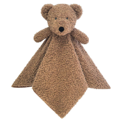 Baby Brown Teddy Bear Soft Stuffed Animal Security Blanket, Plush Bear Character Lovey Blanket, Baby Shower/Nursery Gift, Newborn Infant Toddler Snuggle Blankie for Boys Girls, 14 Inches
