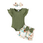 YOUNGER TREE Newborn Infant Baby Girl Clothes Romper Shorts Set Floral Summer Outfits Cute Baby Girl Clothing