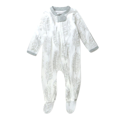 HonestBaby Sleep & Play Footed One-Piece Pajama Sleeper 100% Organic Cotton, Baby Boys