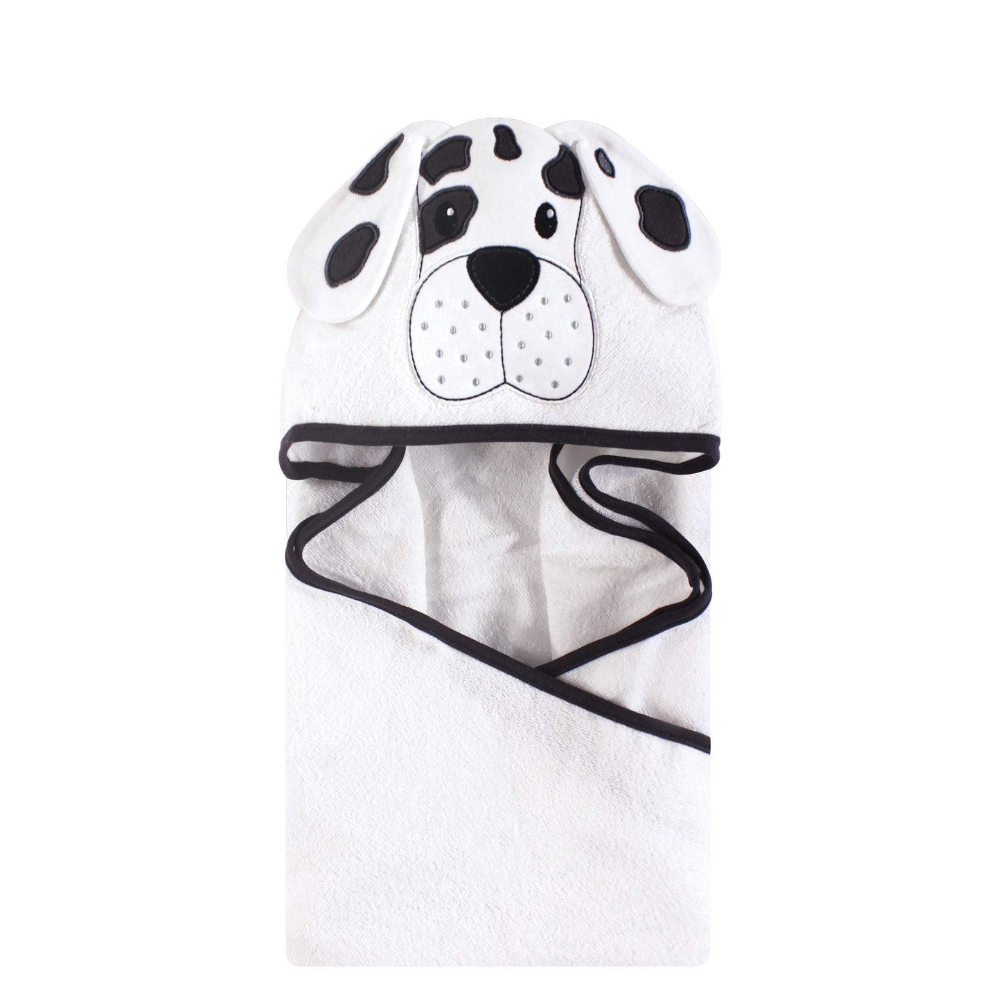 Hudson Baby Unisex Baby Cotton Animal Face Hooded Towel, Pretty Elephant, One Size