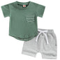 Mubineo Infant Toddler Baby Boy Summer T Shirt Shorts Outfits Short Sleeve Tee Tops Clothes Set