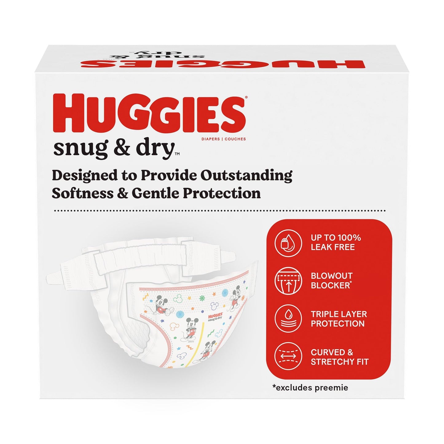 Huggies Size 1 Diapers, Snug & Dry Newborn Diapers, Size 1 (8-14 lbs), 38 Count, Packaging May Vary