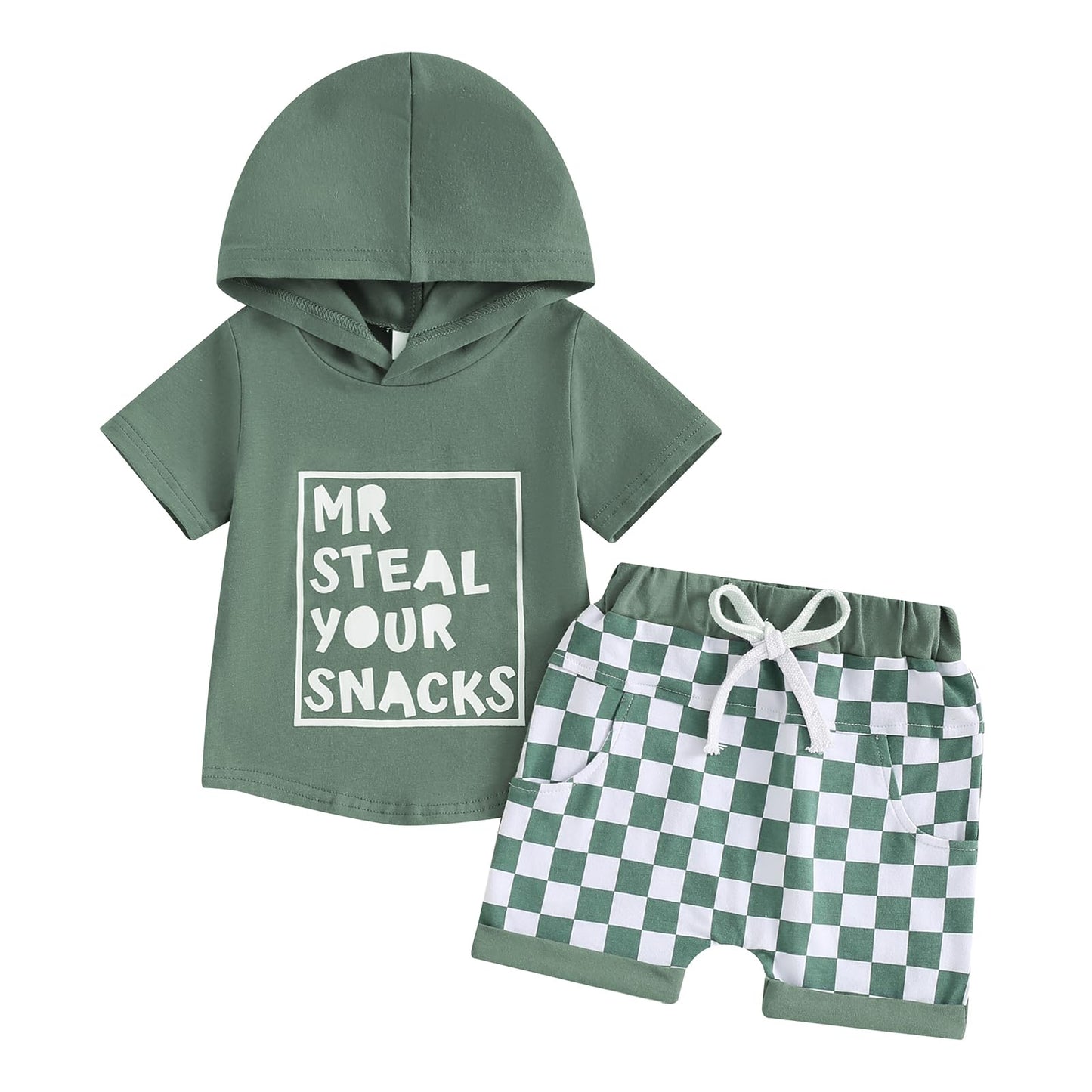 Toddler Baby Boy Summer Clothes Letter Print Short Sleeve Shirt Tops and Shorts Set Summer Outfit 2Pcs