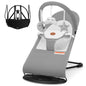 HKAI Baby Bouncer, Portable Baby Bouncer Seat for Babies 0-18 Months, 100% Cotton Fabrics, 3 Modes of use with Rocker and Stationary Options, Infant Rocker Chair with Hanging Toys-Organic Oat