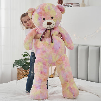 Tezituor 59" Gaint Teddy Bear Stuffed Animal,5ft Life Size Big Teddy Bears,Light Brown Cute Soft Plush Toy,Gifts for Kids Girls Boys Girlfriend Valentine,Christmas,Birthday,Baby Shower,Wedding Party