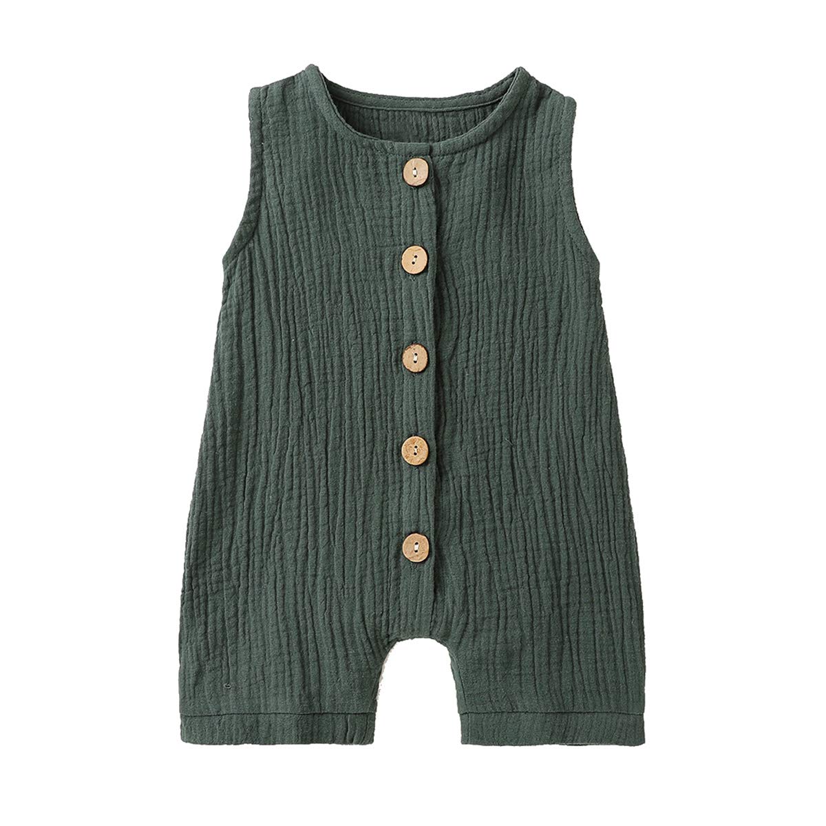 Infant Newborn Baby Boys Girls Cotton Linen Romper Summer Jumpsuit Sleeveless Overalls Clothing Set
