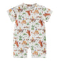 Gueuusu Country Baby Clothes Boy Girl Western Cow Print Short Sleeve Romper Bodysuit Ribbed One Piece Jumpsuit Summer Outfit