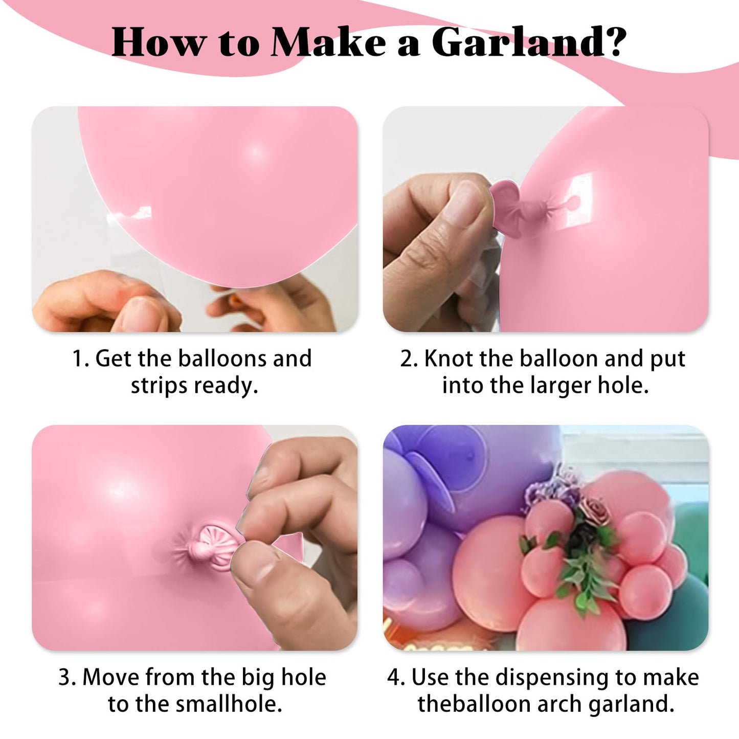 Pink White Balloon Arch Kit, Double Stuffed Pastel Pink Ivory White Balloon Garland, Baby Pink Cream White Balloons with 3pcs 18Inch Clear Balloons for Girls Birthday Baby Shower Party Decorations