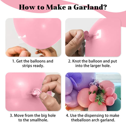 Pink White Balloon Arch Kit, Double Stuffed Pastel Pink Ivory White Balloon Garland, Baby Pink Cream White Balloons with 3pcs 18Inch Clear Balloons for Girls Birthday Baby Shower Party Decorations
