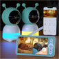 BOIFUN 2K WiFi Baby Monitor with Camera and Audio,Smartphone APP, Colorful Night Light, Smart AI Motion & Sound & Humidity & Temperature Detection, Auto Tracking,5-Inch Monitor Control, Night Vision