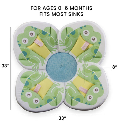 Blooming Bath Baby Bath Seat - Baby Tubs for Newborn Infants to Toddler 0 to 6 Months and Up - Baby Essentials Must Haves - The Original Washer-Safe Flower Seat (Lotus, Gray/White/Yellow)