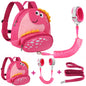 Accmor Toddler Harness Backpack Leash, Cute Dinosaur Backpacks with Anti Lost Wrist Link, Cute Mini Child Backpack Wristband Tether Strap and Protection Leashes for Boys Girls Aged 1-3 Years