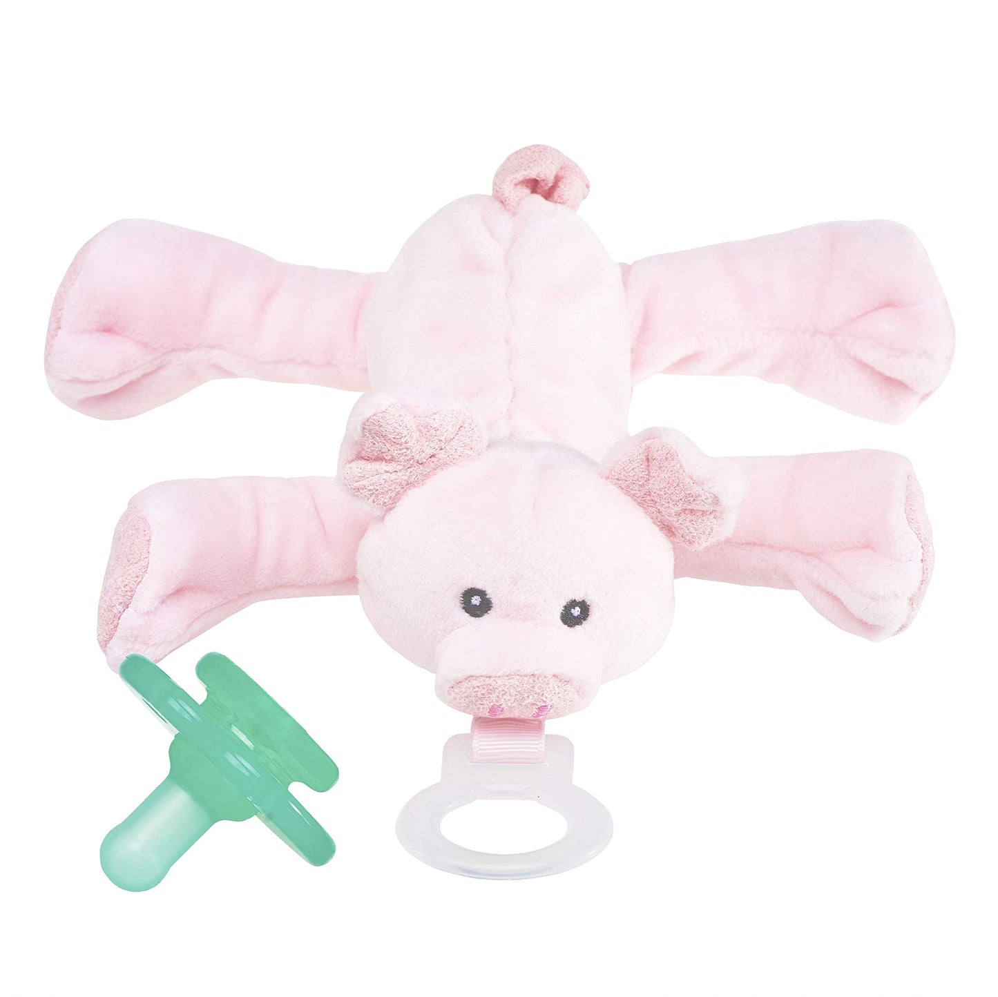 Nookums Paci-Plushies Buddies - Alligator Pacifier Holder - Adapts to Name Brand Pacifiers, Suitable for All Ages, Plush Toy Includes Detachable Pacifier