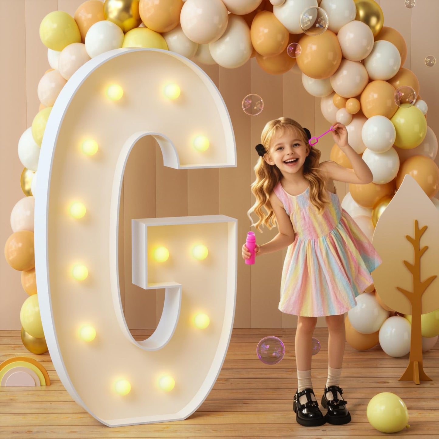 imprsv Marquee Light Up Letters, 3FT Mosaic Letters with Light for Baby Shower Graduation Party Decor, Large A for Engagement Wedding Party Decorations (Need to Assemble)