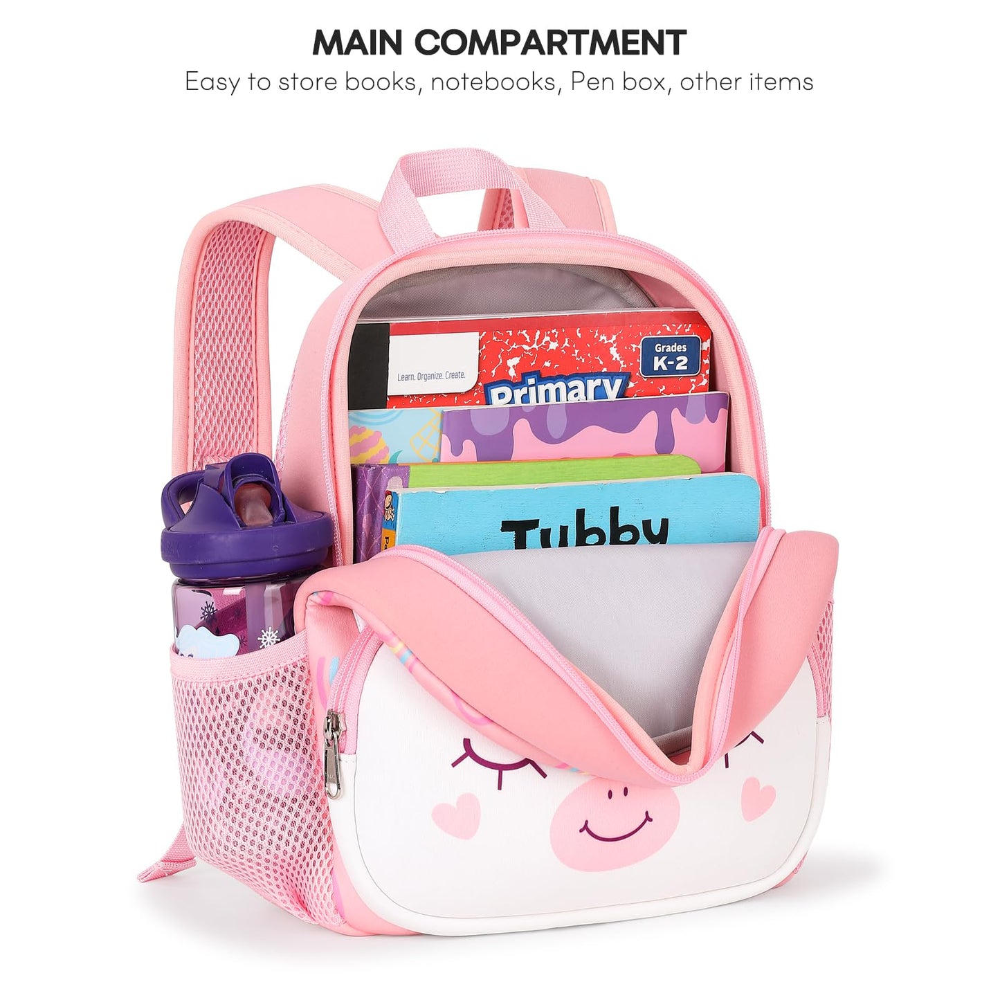 mibasies Toddler Backpacks for Girls 2-4: Baby Preschool Backpack - Kids Unicorn Backpack for Boys Girls - 12inch Mini School Bag