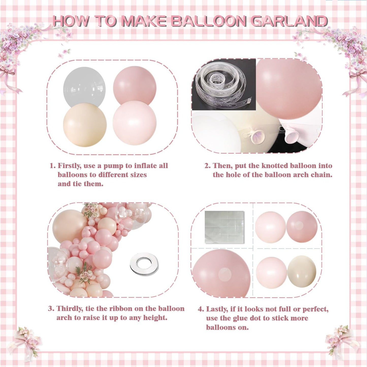 Dusty Pink Balloon Arch Kit, 126 Pcs Pastel Macaron Balloon Garland Kit Include Light Sand Pink Balloons for Birthday Baby Shower Wedding Bridal Gender Reveal Decorations