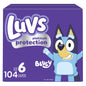 Luvs Size 1 Baby Diapers, Platinum Protection Bluey Diapers for Day & Night, Size 1, 294 Count (Packaging May Vary)