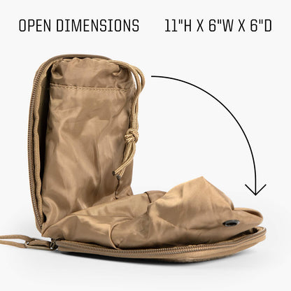 TBG - Dirty Diaper Dump Pouch for Tactical Diaper Bag - Removable & Washable (Coyote Brown)