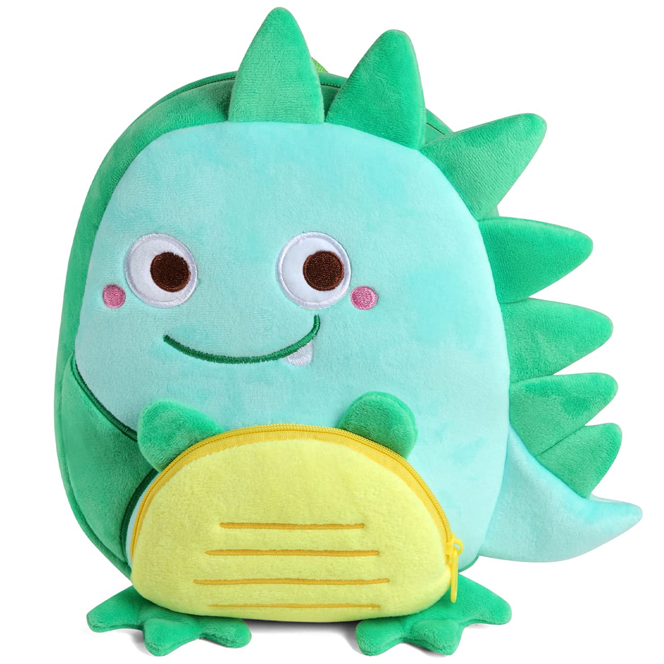 VASCHY Toddler Backpack, Baby Boys and Girls Cute Plush Animal Small Daycare Backpack for Baby Little Kids Yellow Cat