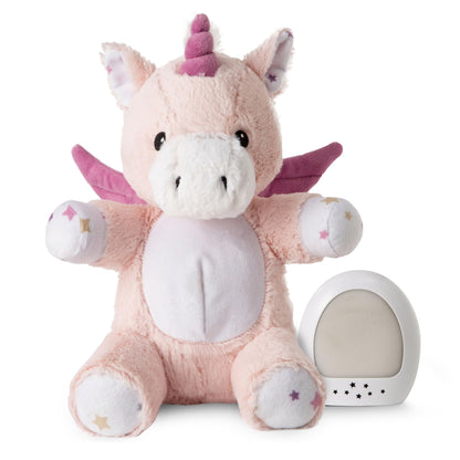 Cloud b Sound Machine with White Noise Soothing Sounds | Cuddly Stuffed Animal & Nomadic Nightlight | Record Parent Voice | Adjustable Settings & Auto-Shutoff | LoveLight™ Buddies - Drake The Dragon™