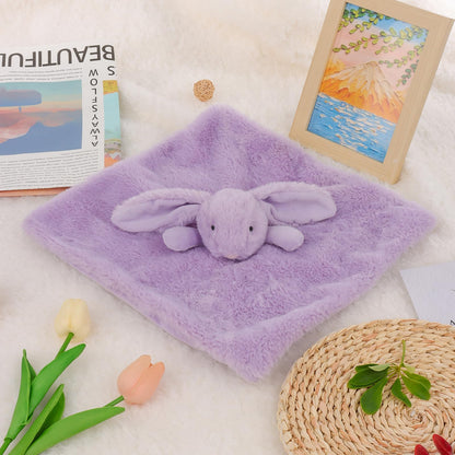 Apricot Lamb Stuffed Animals Cream Bunny Rabbit Security Blanket Infant Nursery Character Blanket Luxury Snuggler Plush Baby Lovey(Cream Bunny, 13 Inches)