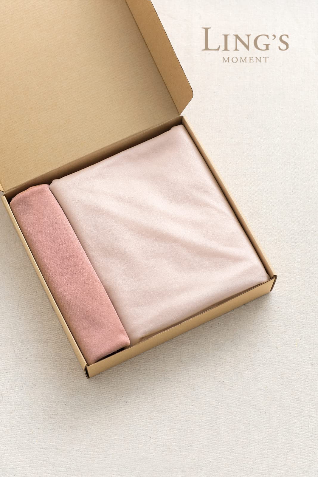 Ling's Moment Sheer Chiffon Table Cloth & Runner Set for 3x4ft Rectangle Table Decor in Dusty Rose & Blush for Wedding Reception and Parties