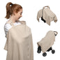 Nilsa 5-in-1 Muslin Nursing Cover up for Breastfeeding & Baby Car Seat Cover - Breathable Breastfeeding Cover With Rigid Hoop - 100% Cotton Privacy Apron Breast Feeding Covers For Women (Blush)