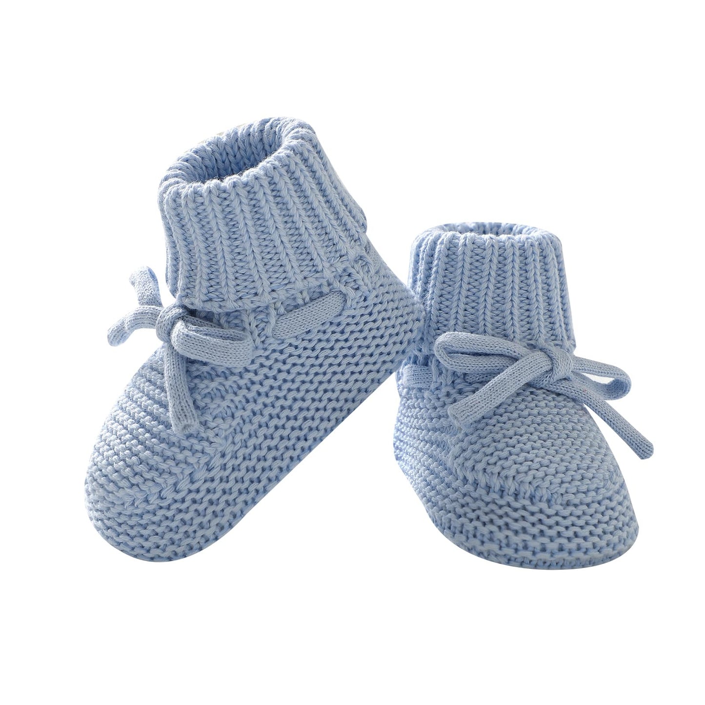 Hadetoto Baby Booties Newborn First Walkers Cozy Shoes Warm Knit Soft Booties for Toddler Infant Boy Girl
