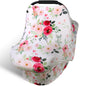 Rquite All-in-1 Car Seat Cover Baby, Carseat Covers for Girl Boy, Stretchy Soft Infant Car Seat Cover, Multi-use Baby Carrier Cover, Car Seat Canopy, Stroller Sun Shade, Nursing Breastfeeding Cover