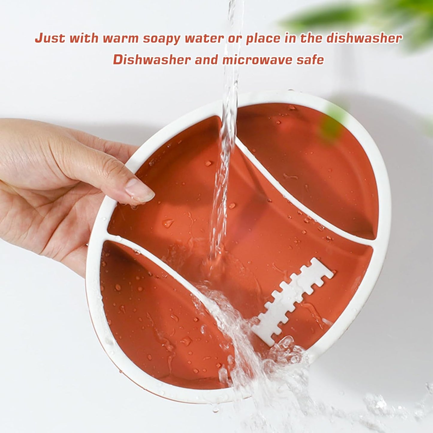 Toddler Plates Silicone, Baby Divided Suction Plate Dish for Toddler Kids Self Feeding, BPA Free Dishwasher and Microwave Safe