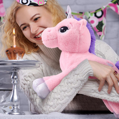 43" Giant Unicorn Stuffed Animal, Unicorn Plush Pillow Toys Big Plushy Fluffy, Gift for Girls Kids Boys Girlfriend, White & Purple