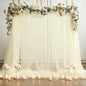 Champagne Tulle Backdrop Curtain for Parties Wedding 10ft×8ft Champagne Sheer Backdrop Curtains for Baby Shower Bridal Shower Reception Birthday Party Christmas Photoshoot Decorations 2 Panels