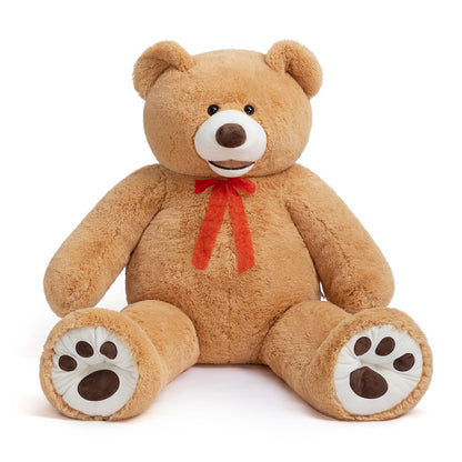 HollyHOME 6ft Teddy Bear Giant Teddy Bear Stuffed Animal with Embroidered Paws Holiday Valentine's Toy Gift for Girlfriend Kids 72 inches Brown