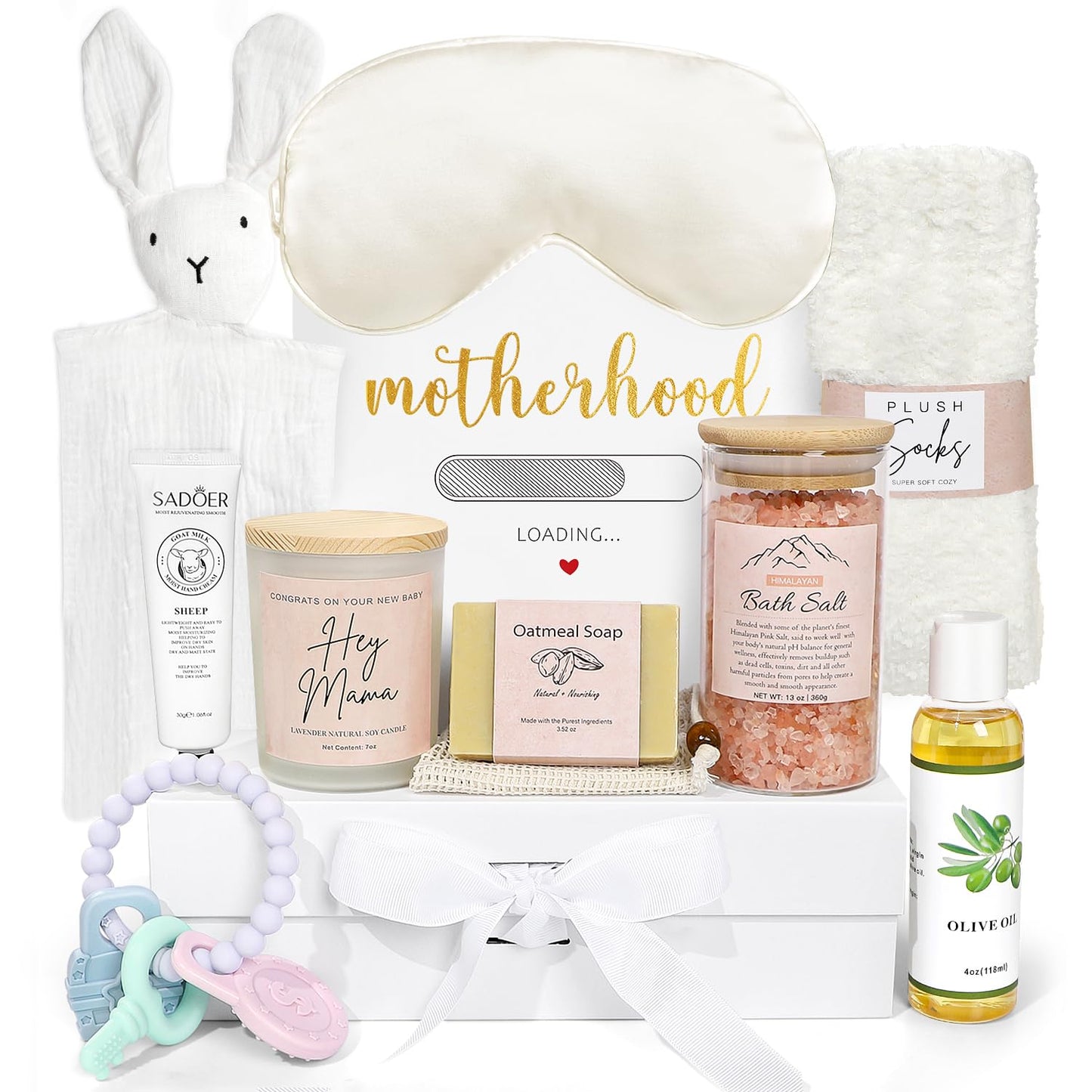 New Mom Gifts, 11PCS New Mom Care Package After Baby, Baby Shower Gifts for Mommy To Be, Gift For Expecting Mother, Pregnancy Gift Basket Essentials, First Time Mothers Day Birthday Gifts for Women