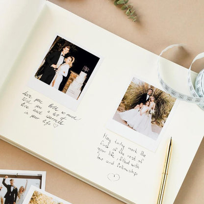 Mr&MrsGifts Elegant Wedding Guest Book Wedding Reception Hard Cover Guest Sign in Book for Bridal and Baby Shower(Garland)