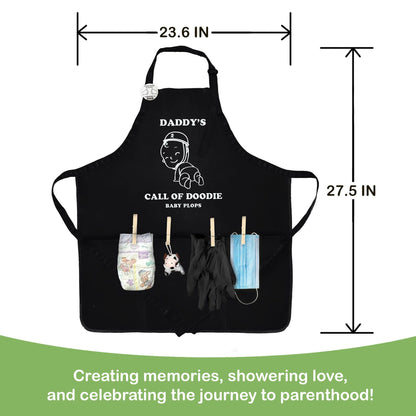 MUNIFICENCE APRON DADDY TO BE GAG GIFT, BABY SHOWER FUNNY ACTIVITY, GENDER REVEAL, NEW DADDY