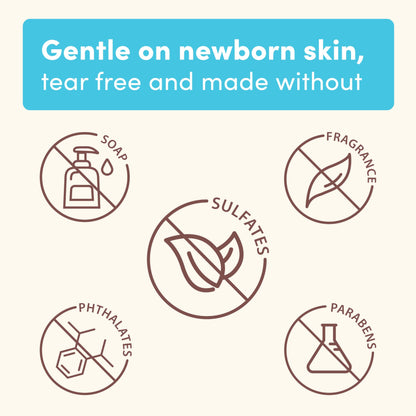 Bundle of Aveeno Baby Healthy Start Newborn Wash, Hypoallergenic Baby Body Wash with Prebiotic Oat, Fragrance-Free, 8 fl. oz + Newborn Balm, Baby Skin Balm with Prebiotic Oat , Fragrance-Free, 5 oz