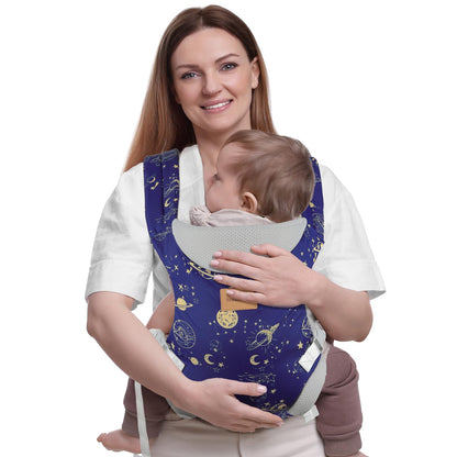 Baby Carrier Newborn to Toddler, Ergonomic Adjustable Toddler Carriers for 7-65 Lbs, Cozy Lightweight Infant Carrier with Neck Support, Baby Holder Carrier with Lumbar Support for Mom Dad
